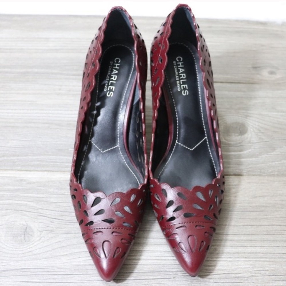 Charles David Sabrina Laser Cut Pointed Pumps